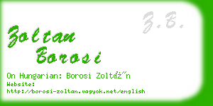 zoltan borosi business card